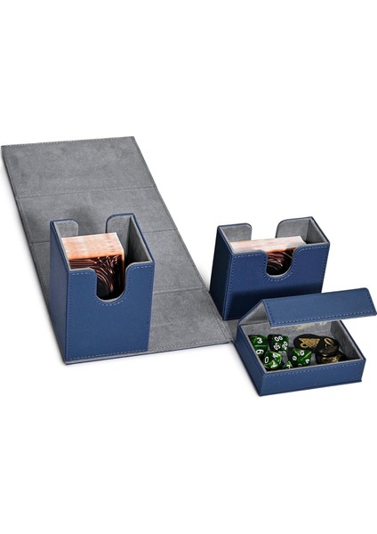 Kart Destesi Kutusu, Flip Zar Tepsisi ile Premium Kart Kutusu, Mavi (Yurt Dışından) indirimleri