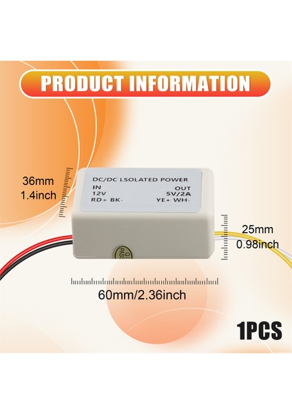 Dc-Dc Izole Güç Modülü DC12V Giriş Dc 5V2A Çıkış Dönüştürücü (Yurt Dışından) fırsatları