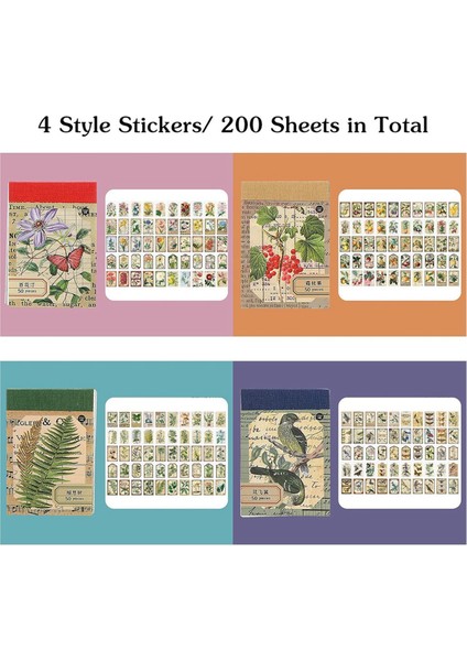 Scrapbook Washi Çıkartmaları Çiçekler Kuşlar Meyveler ve Bitkiler Çıkartma Kitabı (Yurt Dışından) fırsatları