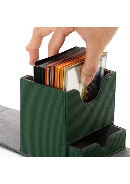 Zar Tepsili Kart Saklama Kutusu Koleksiyonluk Kart Kutusu Yeşil (Yurt Dışından)