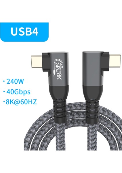 Usb4 Dirsek Tip C Veri Transfer Kablosu USB C PD240W Hızlı Şarj 1m (Yurt Dışından) fiyatları