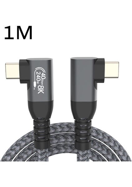 Usb4 Dirsek Tip C Veri Transfer Kablosu USB C PD240W Hızlı Şarj 1m (Yurt Dışından) indirimleri