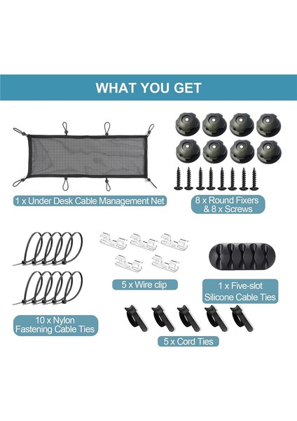 Masa Altı Kablo Yönetimi Örgü Düzenleyici Kablo Gizleyiciler 70X30CM (Yurt Dışından) fırsatları