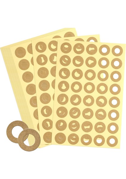 4000 Adet Delgeç Takviye Etiketleri Kendinden Yapışkanlı Kahverengi (Yurt Dışından)