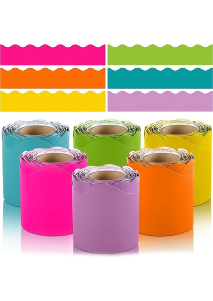 Sınıf Dekoru Ev Dekoru Için 6 Rulo 198FT Pano Kenarlıkları (Yurt Dışından)