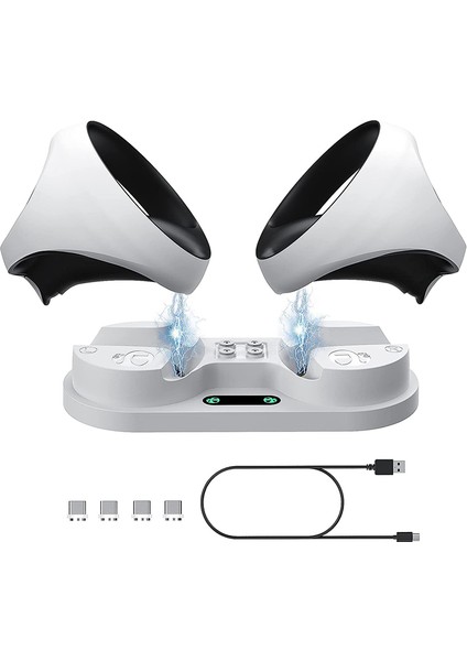 Ps Vr2 Kontrol Cihazı Için Şarj Istasyonu 4 Tip-C Manyetik Toka ile (Yurt Dışından)