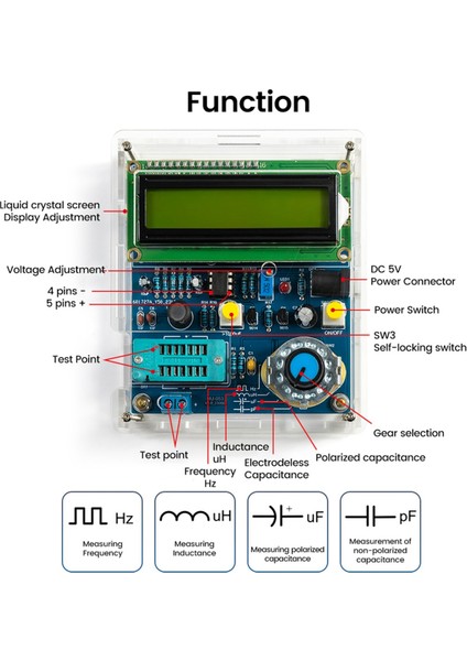 DC5V Dijital Endüktans Kapasitans Ölçüm Cihazı ve Kasa (Yurt Dışından) fiyatları