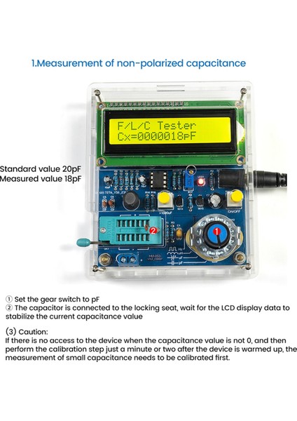 DC5V Dijital Endüktans Kapasitans Ölçüm Cihazı ve Kasa (Yurt Dışından) fırsatları