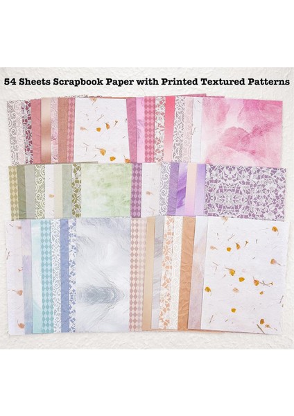 90 Yaprak Scrapbook Kağıdı ve Dekoratif Örgü Kumaş Çeşitli Set A (Yurt Dışından) indirimleri