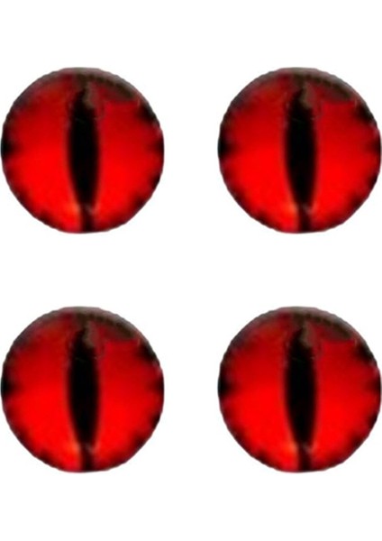 Canavar Gözleri Far Çıkartması, 3D Gözler Sticker Çıkartma Kırmızı (Yurt Dışından)