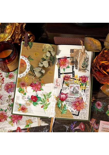 Holografik Altın Varak Doğa Çiçekleri Bitkiler Etiketler (Yurt Dışından) fırsatları