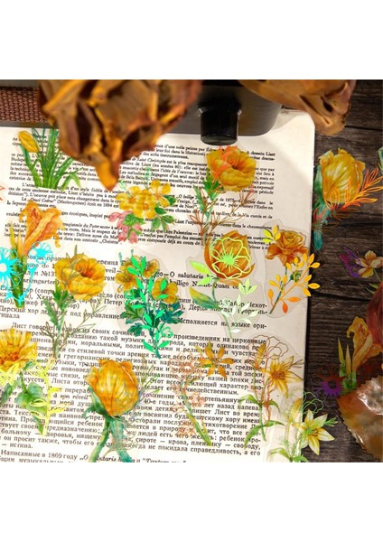 Holografik Altın Varak Doğa Çiçekleri Bitkiler Etiketler (Yurt Dışından) indirimleri