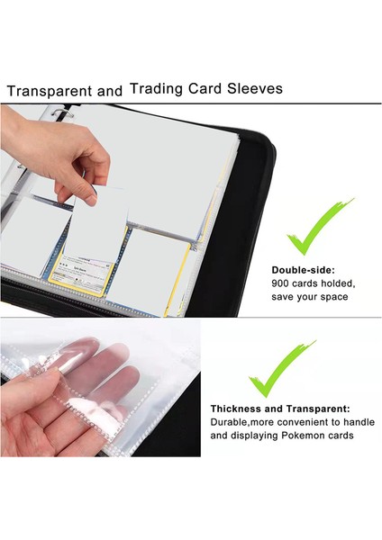 9 Cepli Kart Koleksiyonu Klasörü, Siyah (Yurt Dışından) modelleri