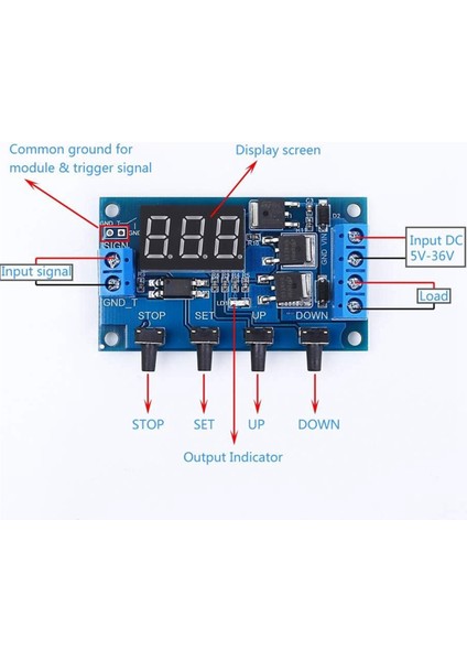 J04 Gecikme Rölesi Dc 5V 12V 24V Açık Kapalı Modülü (Yurt Dışından) fiyatları