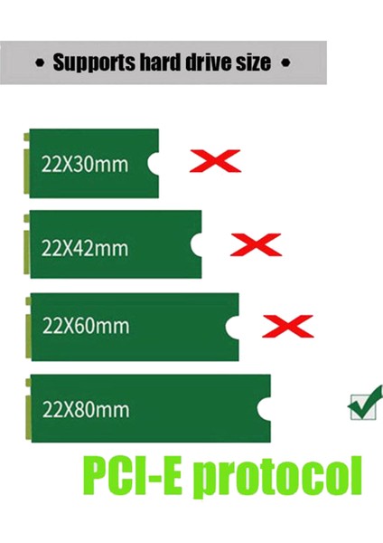 Ally Transfer Board 90 Derece Nvme Sabit Disk Kartı M.2 -A Için (Yurt Dışından) modelleri