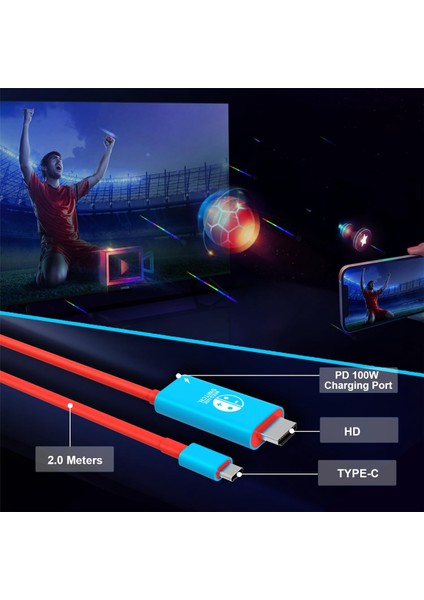Adaptör Kablosu 4K 30Hz Usb-C Için -Uyumlu (Yurt Dışından) modelleri