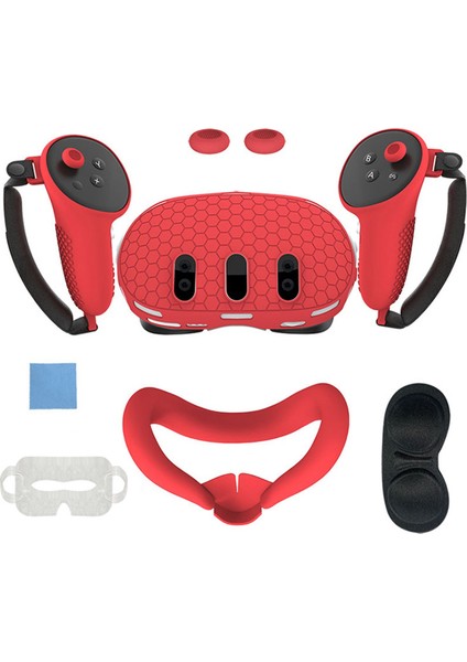 Ön Kabuk Kulaklık Kılıfı ve Yüz Kılıfıvr Aksesuarları-Kırmızı (Yurt Dışından)