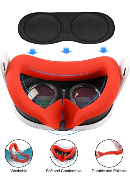 Ön Kabuk Kulaklık Kılıfı ve Yüz Kılıfıvr Aksesuarları-Kırmızı (Yurt Dışından) fırsatları