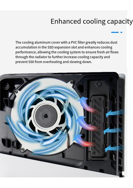 PS5SLIM Için Özel M.2ssd Genişletme Yuvası Soğutma Toz Kapağı Siyah (Yurt Dışından) fiyatları