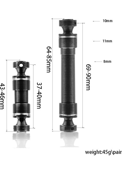 2 Adet Sertleştirilmiş Çelik Merkez Tahrik Mili 7250R 1/16 Için (Yurt Dışından) fiyatları