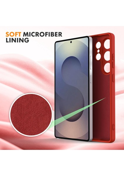 Galaxy S25 Ultra Kılıf Silikon Kamera Korumalı Içi Kadife Lansman Kapak modelleri