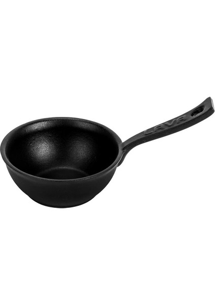 Döküm Yuvarlak Sufle Sos Kabı Döküm Demir Yekpare Saplı Çap(Ø)7cm.