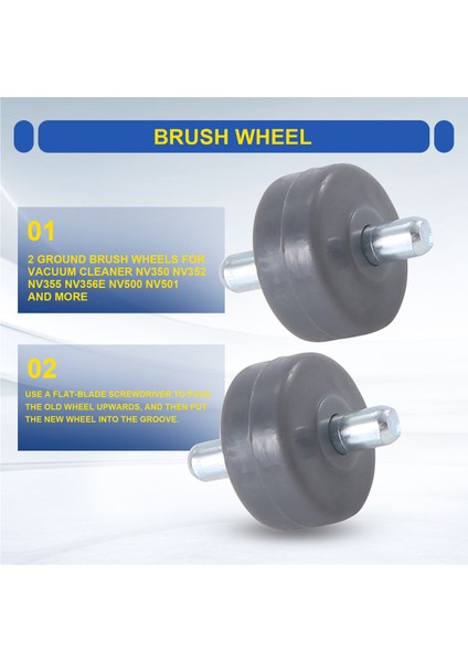 Shark Elektrikli Süpürge NV350 NV352 NV355 NV356E NV500 NV501 ve Daha Fazlası Için 2 Zemin Fırçası Tekerleği (Yurt Dışından) fırsatları