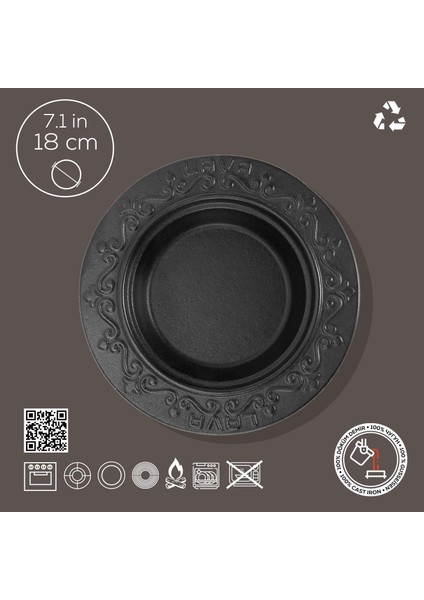 Döküm Oval Döner Sos Tabağı. Çap(Ø)18cm.