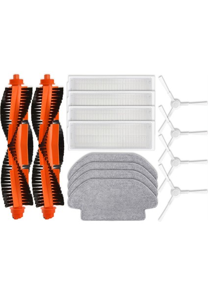Xiaomi Robot Vakum S10 S12 B106GL Yedek Parça Aksesuarları Ana Yan Fırça Hepa Filtre Paspas Bezi (Yurt Dışından)