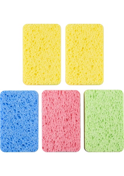 Büyük Selüloz Süngerler, Bulaşıklar Için Mutfak Süngerleri, Görev Ovma Süngerleri, Tencere Kapları Için Çizmeyen Bulaşık Ovma Süngeri 5 Adet (Yurt Dışından)