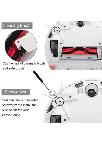 Xiaomi Roborock S5 Max S6 S6 Pure S6 Maxv S50 S51 S55 S5 Elektrikli Süpürge Parçaları Ana Yan Fırça Hepa Filtre Paspas Bezi (Yurt Dışından) fırsatları