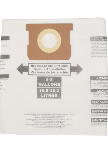 6 Adet Evrensel Kuru Vakum Toz Torbası 5 Ila 8 Galonluk Elektrikli Süpürgeler Dükkan Vakumu Için 5-8 Galonluk Ridgid Vf Toz Torbaları (Yurt Dışından)