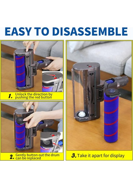 Dyson V7 V8 V10 V11 V15 Için Vakum Motorhead Ataşmanı Sert Zeminler ve Alçak Halılar Için Anahtar Düğmeli LED Işık (Yurt Dışından) fırsatları