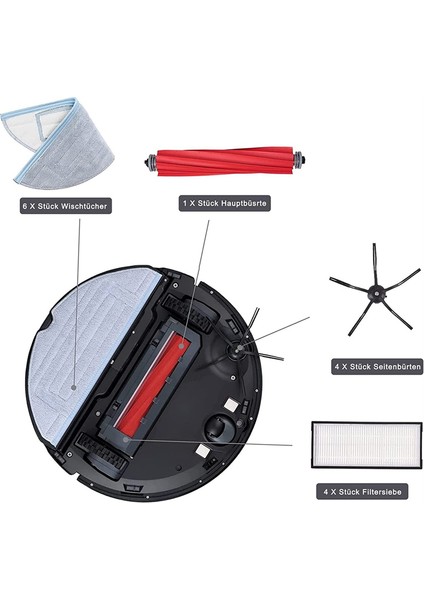 Roborock S7, S7 Maxv Ultra, S7 Pro Ultra, S7MAX V Elektrikli Süpürge Parçaları Için Silindir Fırça Bez Filtre Yan Fırça Aksesuarları (Yurt Dışından) fiyatları