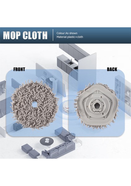 Xiaomi Dreame Bot W10 Süpürme Robotu Elektrikli Süpürge Aksesuarları Yedek Parçaları Için 2 Adet Paspas Bezi (Yurt Dışından) modelleri