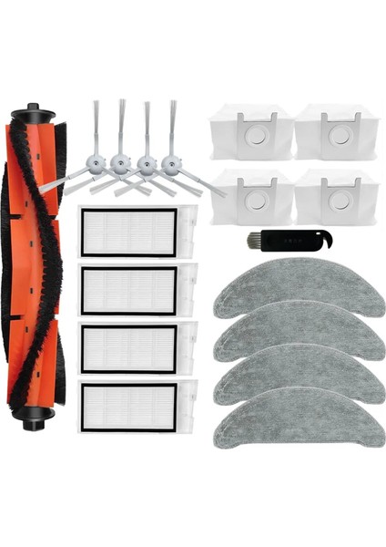 Roidmi Eve Plus / SDJ01RM Silindir Yan Fırça Hepa Filtre Paspas Bezler Toz Torbası Robot Süpürge Yedek Parçaları (Yurt Dışından)