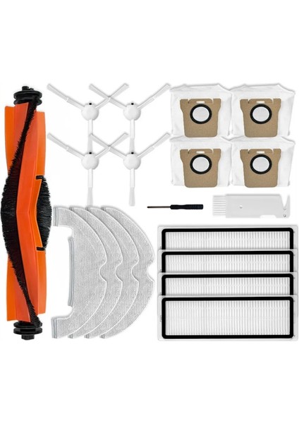 Xiaomi Robot Vacuum X10 Yedek Parça Aksesuarları Ana Yan Fırça Hepa Filtre Paspas Bezi Toz Torbaları (Yurt Dışından)