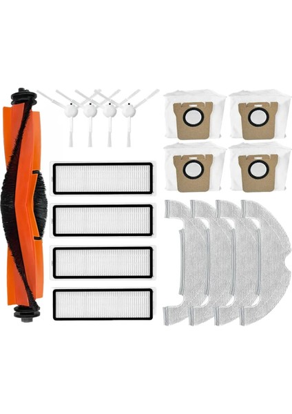 Xiaomi X10 B102GL Yedek Yedek Parça Aksesuarları Ana Yan Fırça Hepa Filtre Paspas Bezi Bez Toz Torbası (Yurt Dışından)