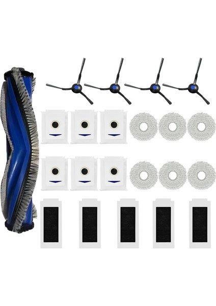 Ecovacs Deebot T30 Pro Omni Ana Yan Fırça Hepa Filtre Toz Torbaları Paspas Bezi Aksesuarları (Yurt Dışından)