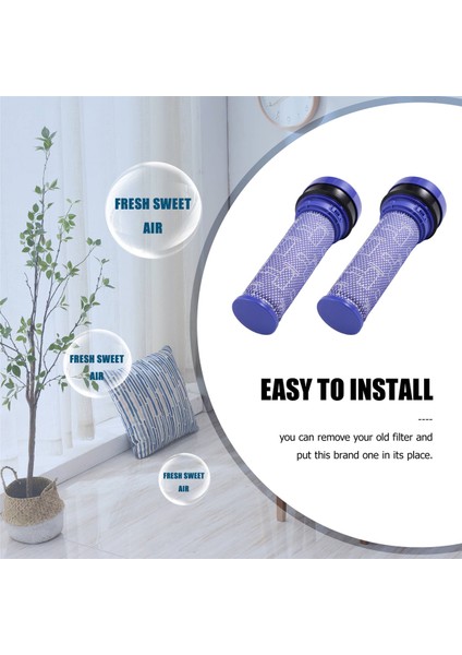 Dyson DC37 DC33C DC39 DC28C DC53 Ön Filtre Ön Motor Filtreli Elektrikli Süpürge Için 2 Adet Filtre (Yurt Dışından)