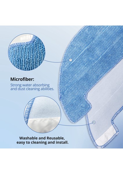 Coredy R750, R500, R550, R580, G800, G850 Robot Süpürge Aksesuarları Için Uyumlu Yedek Paspas Bezi Pedleri (Yurt Dışından) fiyatları