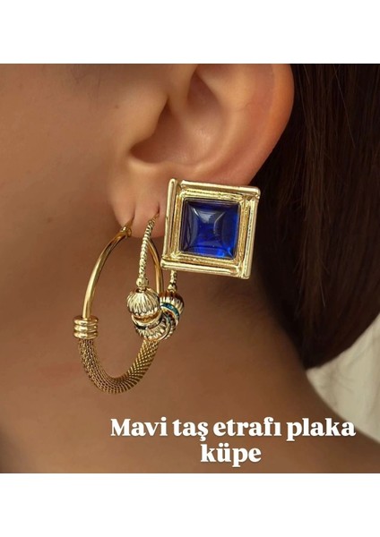 Marka Moda Küpe Vip Mavi