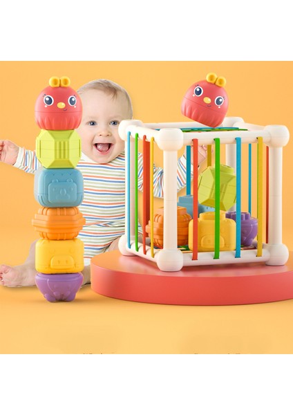 Hengshan Bebek Beyin Duyusal Oyuncakları 10 12 Ay Bebek Hediyeleri Elastik Bantlı Renk Şekil Sıralayıcı Erken Öğrenme (Yurt Dışından)