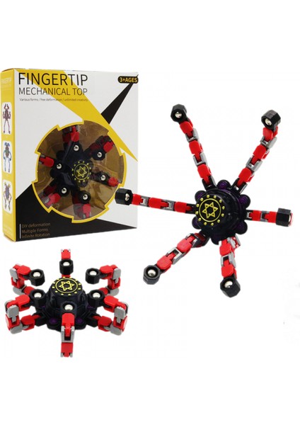 Hengshan Fidget Spinner Harika Tasarım Fidget Oyuncak Yaratıcı Dönüştürülebilir Parmak Ucu Jiroskopu Spinner Mech Zincir Beari (Yurt Dışından)