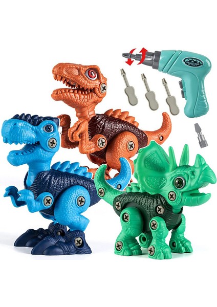 Hengshan 3 4 5 6 7 8 Yaşındaki Erkek Çocukları Için Dinozor Oyuncakları, 3-5 5-7 Yaş Arası Çocuklar Için Dinozor Oyuncaklarını Parçalayın Stem Yapım (Yurt Dışından)