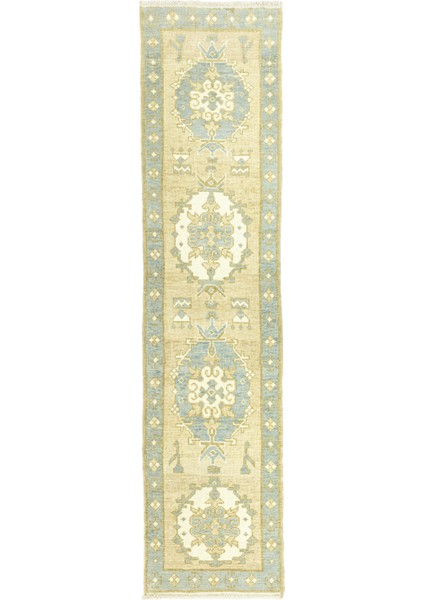 Zeren Rustik Desenli Yün Yolluk 72 x 309 cm