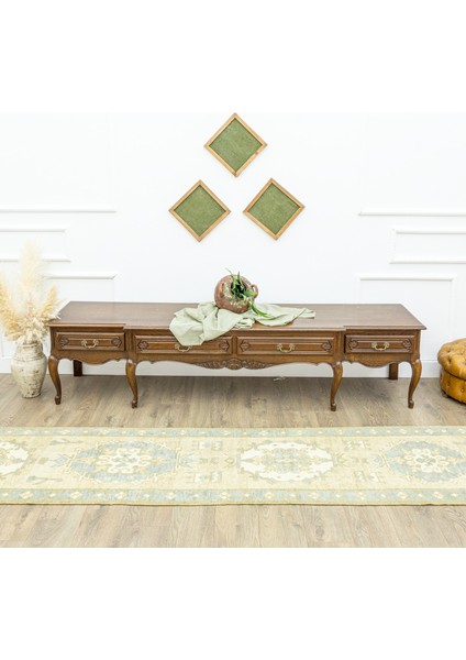 Zeren Rustik Desenli Yün Yolluk 72 x 309 cm