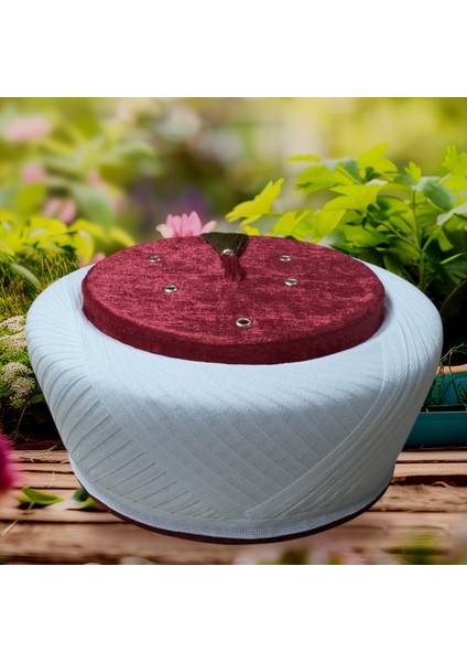 Klasik Sultan Sarık, İmam Sarığı, Takke, Cübbe, Bordo Imam Sarığı, Cübbe, Takke, (S0012)