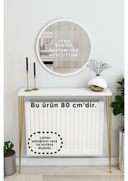 Beyaz Raf -Dresuar Gold Ayak 80CM ( 60 ve 70 Petek Için)