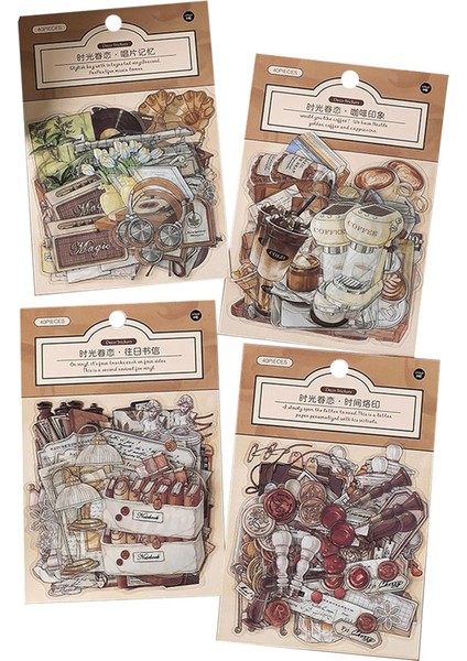 160 Adet Vintage Etiketler Scrapbook Etiketleri Dıy El Sanatları Malzemeleri (Yurt Dışından)